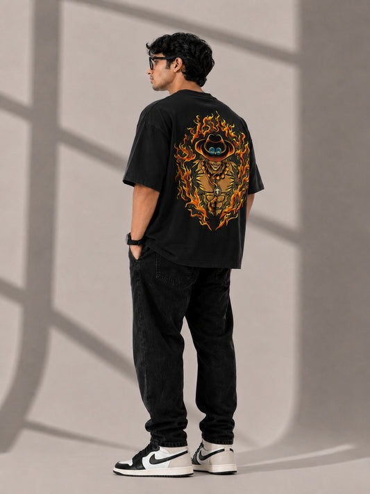 CARIBOUELK Graphic Printed Oversized T-Shirt