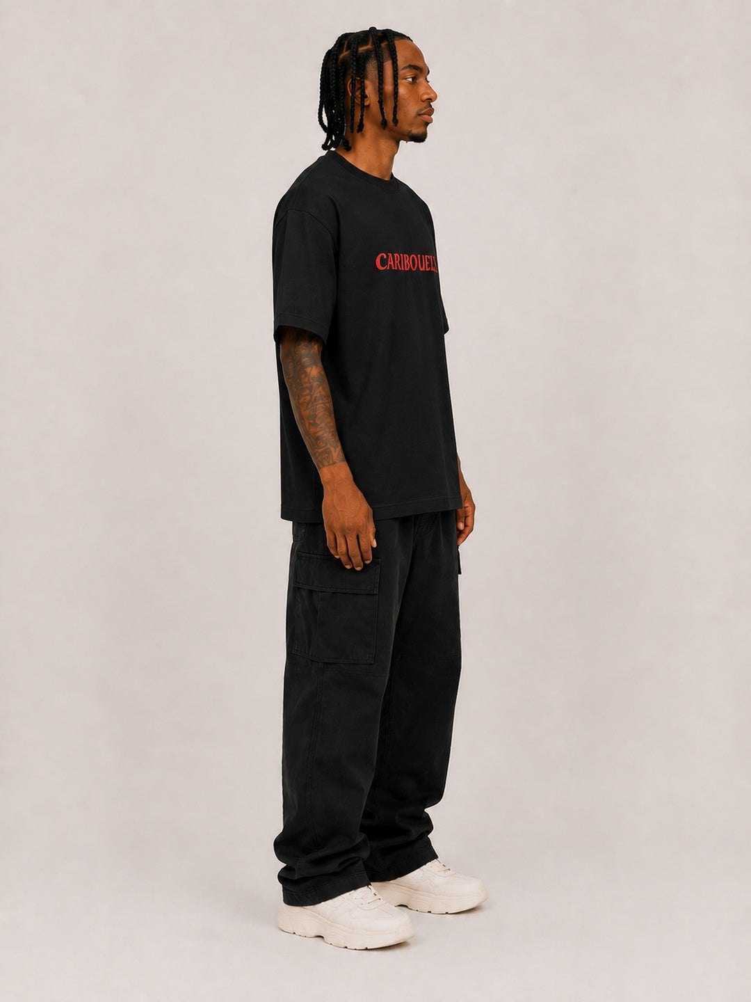 CARIBOUELK Urban Street Printed Oversized T-Shirt