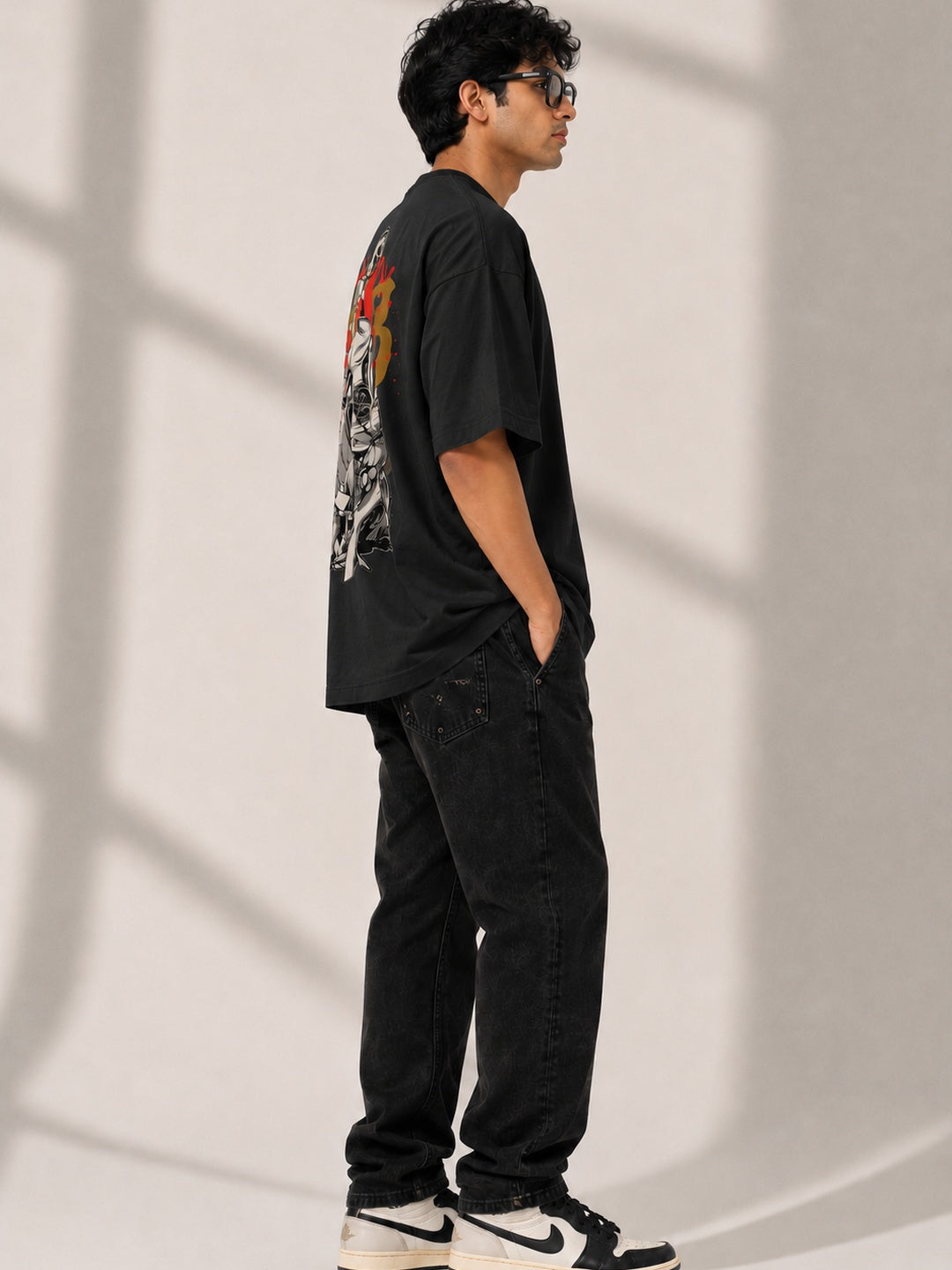 CARIBOUELK Anime Printed Oversized T-Shirt