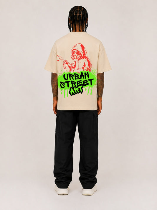 CARIBOUELK Urban Street Printed Oversized T-Shirt