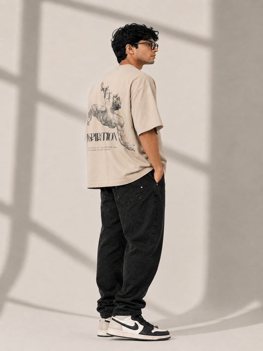 CARIBOUELK Inspiration Printed Oversized T-Shirt
