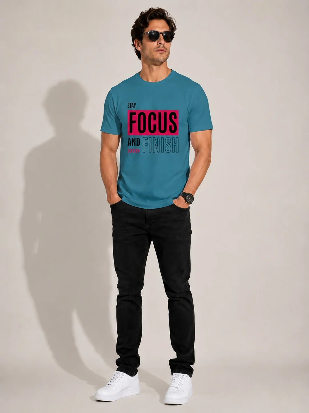 Caribouelk FOCUS — Bold Type Regular Fit T-Shirt