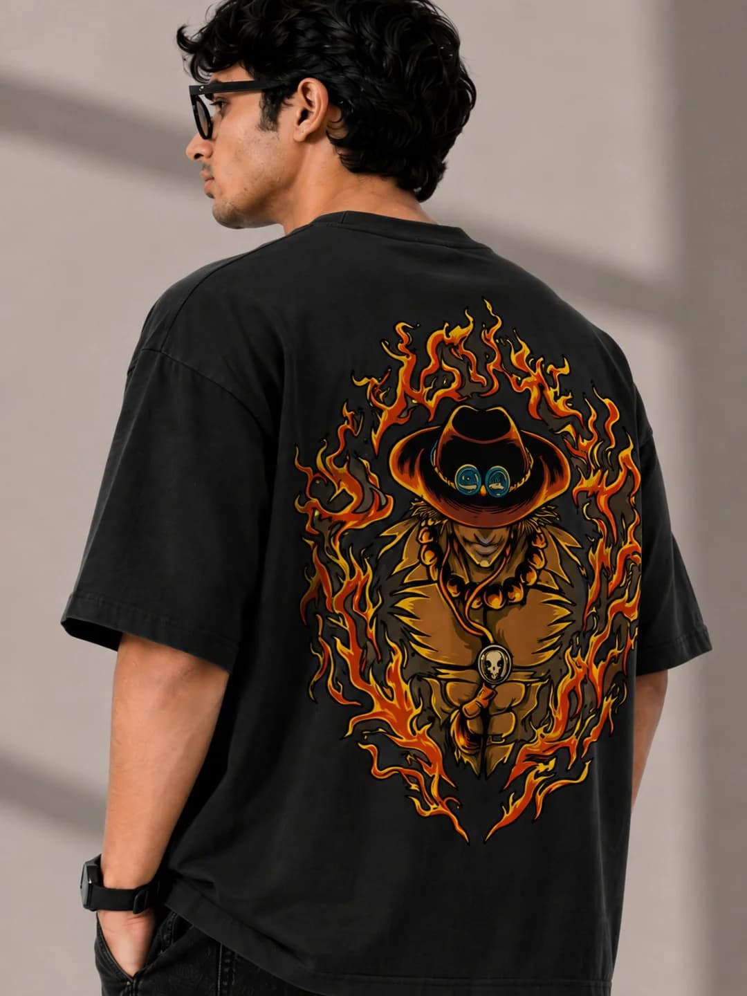 Caribouelk Flame Pirate Oversized T-Shirt