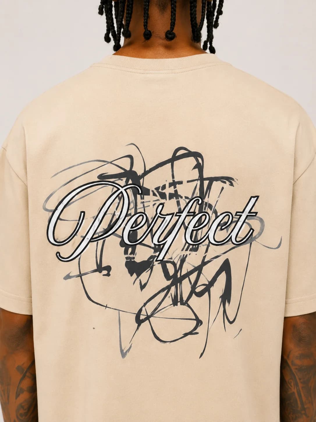 Caribouelk PERFECT — Script & Scrawl Oversized T-Shirt