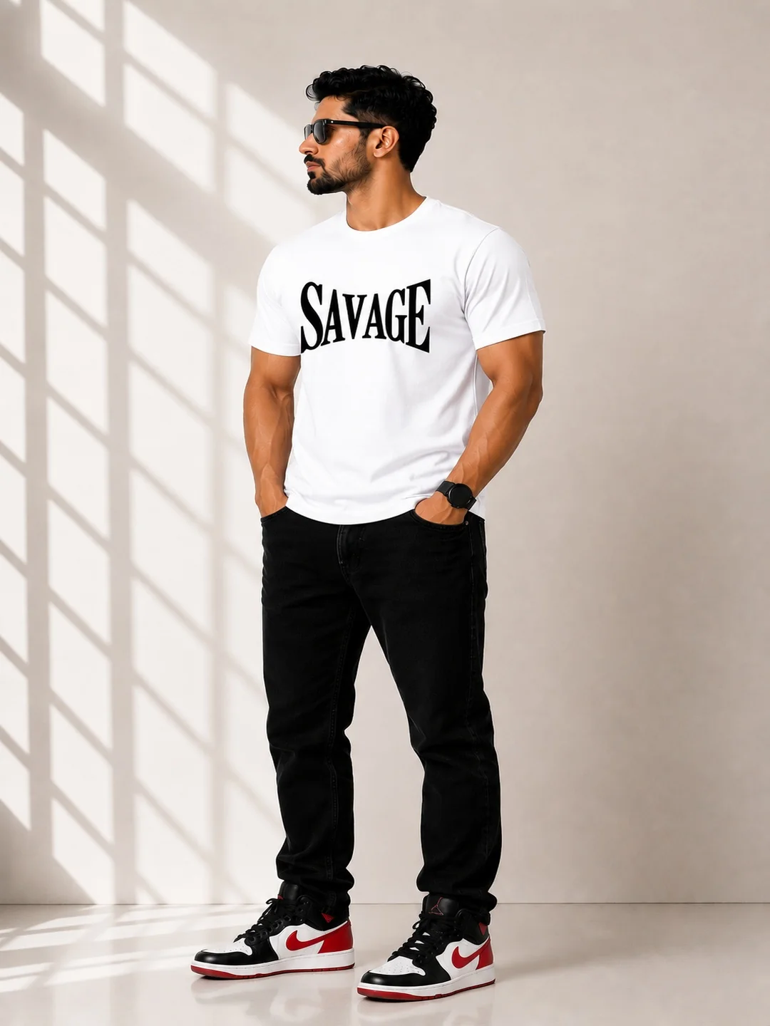 Caribouelk SAVAGE — Serif Type Regular Fit T-Shirt