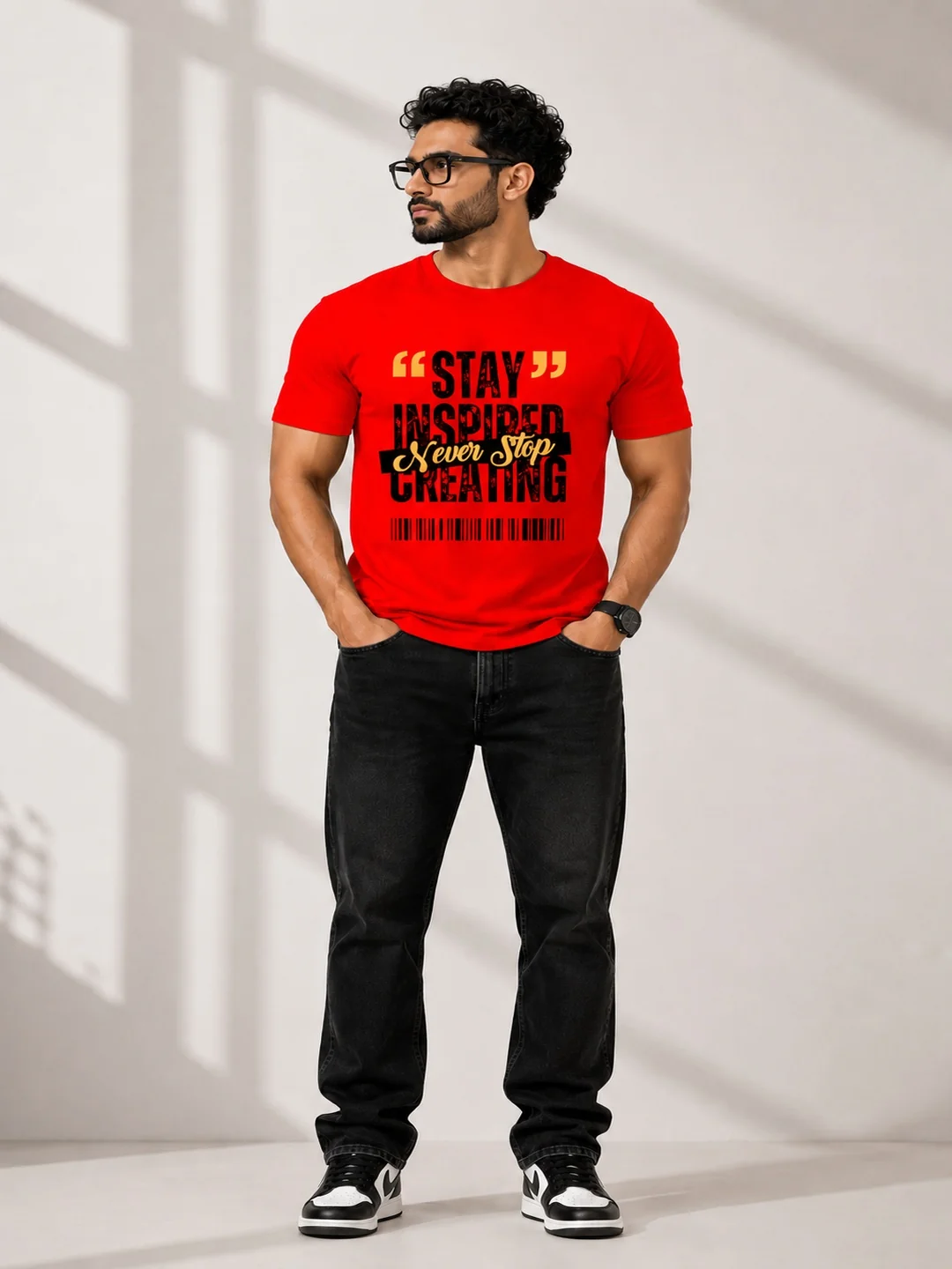 Caribouelk INSPIRED — Bold Type Regular Fit T-Shirt