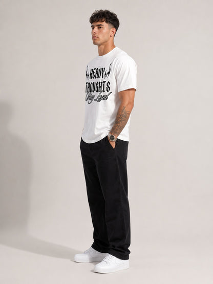 CARIBOUELK Men's Heavy Thoughts  Regular Fit T-Shirt