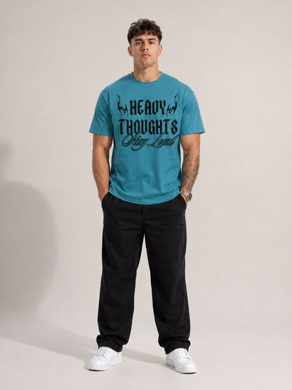 CARIBOUELK Men's Heavy Thoughts  Regular Fit T-Shirt
