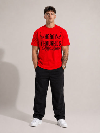 CARIBOUELK Men's Heavy Thoughts  Regular Fit T-Shirt