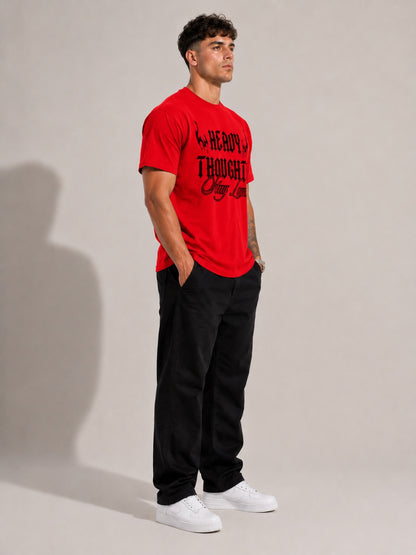 CARIBOUELK Men's Heavy Thoughts  Regular Fit T-Shirt