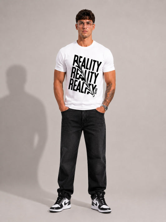 CARIBOUELK Men's Reality Check Regular Fit T-Shirt