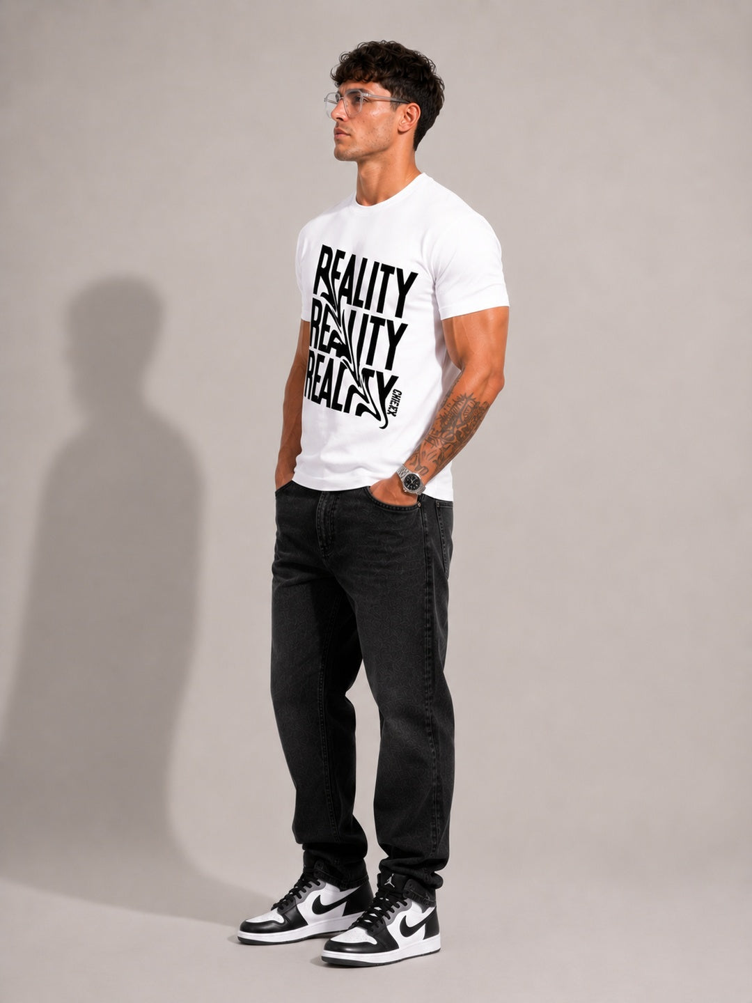 CARIBOUELK Men's Reality Check Regular Fit T-Shirt