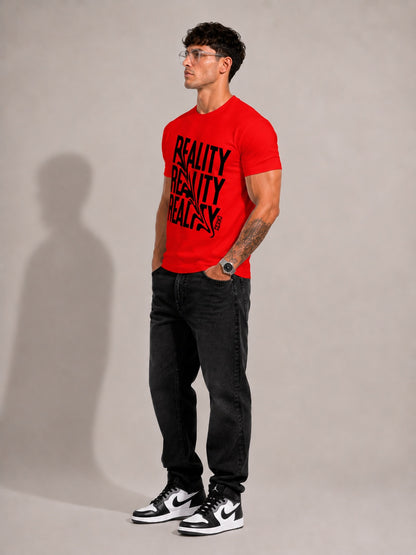 CARIBOUELK Men's Reality Check Regular Fit T-Shirt