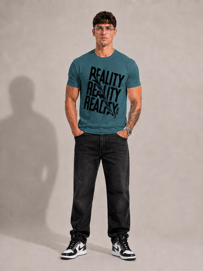 CARIBOUELK Men's Reality Check Regular Fit T-Shirt