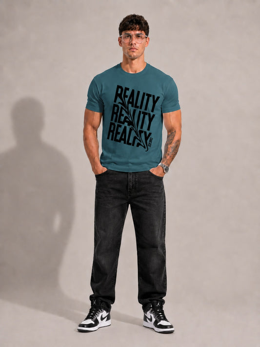 CARIBOUELK Men's Reality Check Regular Fit T-Shirt