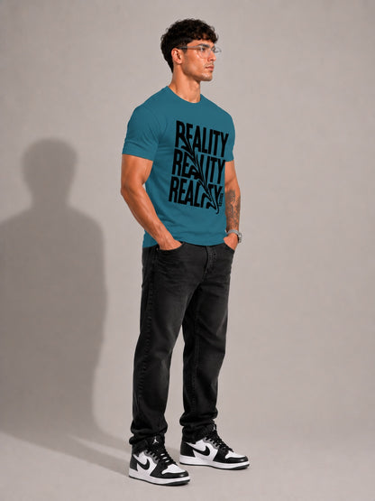 CARIBOUELK Men's Reality Check Regular Fit T-Shirt