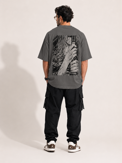 CARIBOUELK Anime Printed Oversized T-Shirt