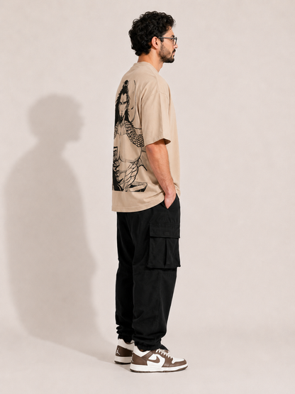 CARIBOUELK Hanuman Printed Oversized T-Shirt