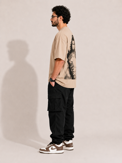 CARIBOUELK Hanuman Printed Oversized T-Shirt
