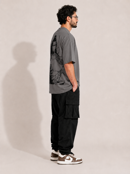 CARIBOUELK Hanuman Printed Oversized T-Shirt