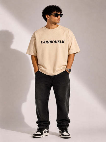 CARIBOUELK Devil Mask Printed Oversized T-Shirt