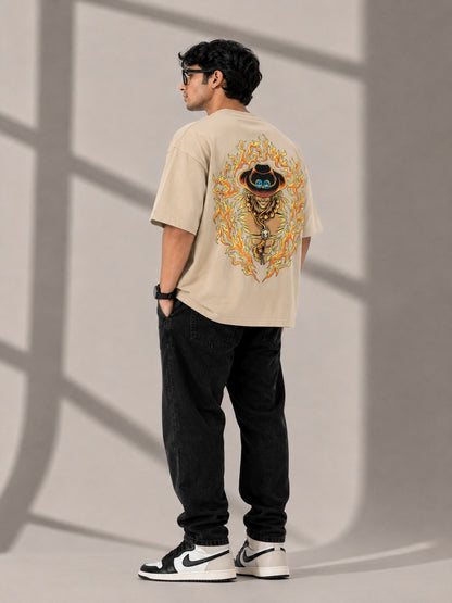CARIBOUELK Graphic Printed Oversized T-Shirt