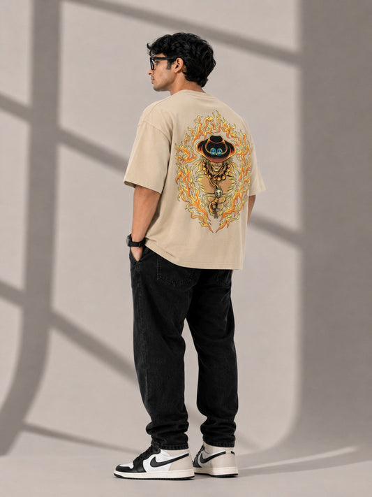 CARIBOUELK Graphic Printed Oversized T-Shirt
