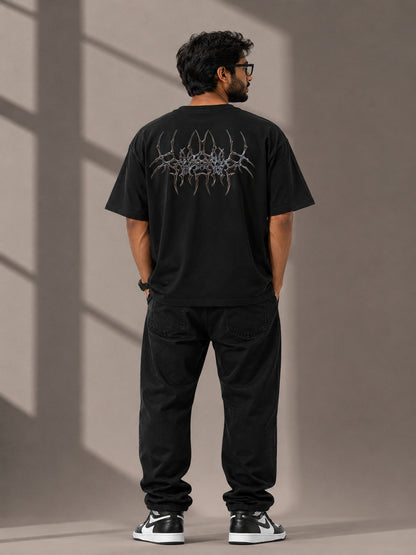 CARIBOUELK Spider Printed Oversized T-Shirt
