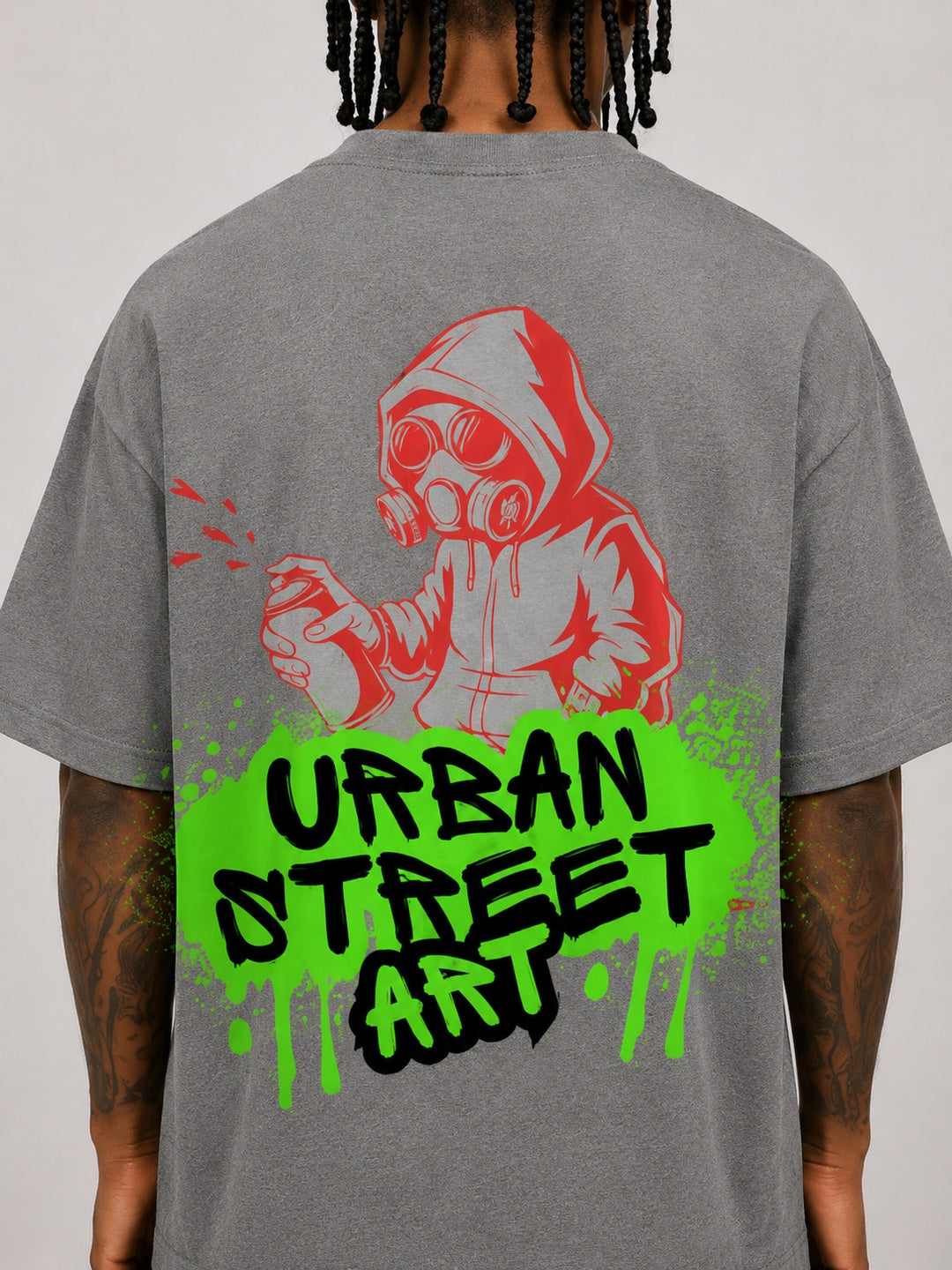 CARIBOUELK Urban Street Printed Oversized T-Shirt