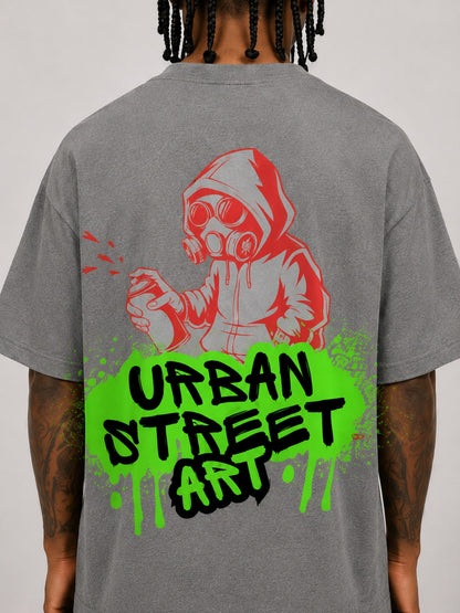 CARIBOUELK Urban Street Printed Oversized T-Shirt