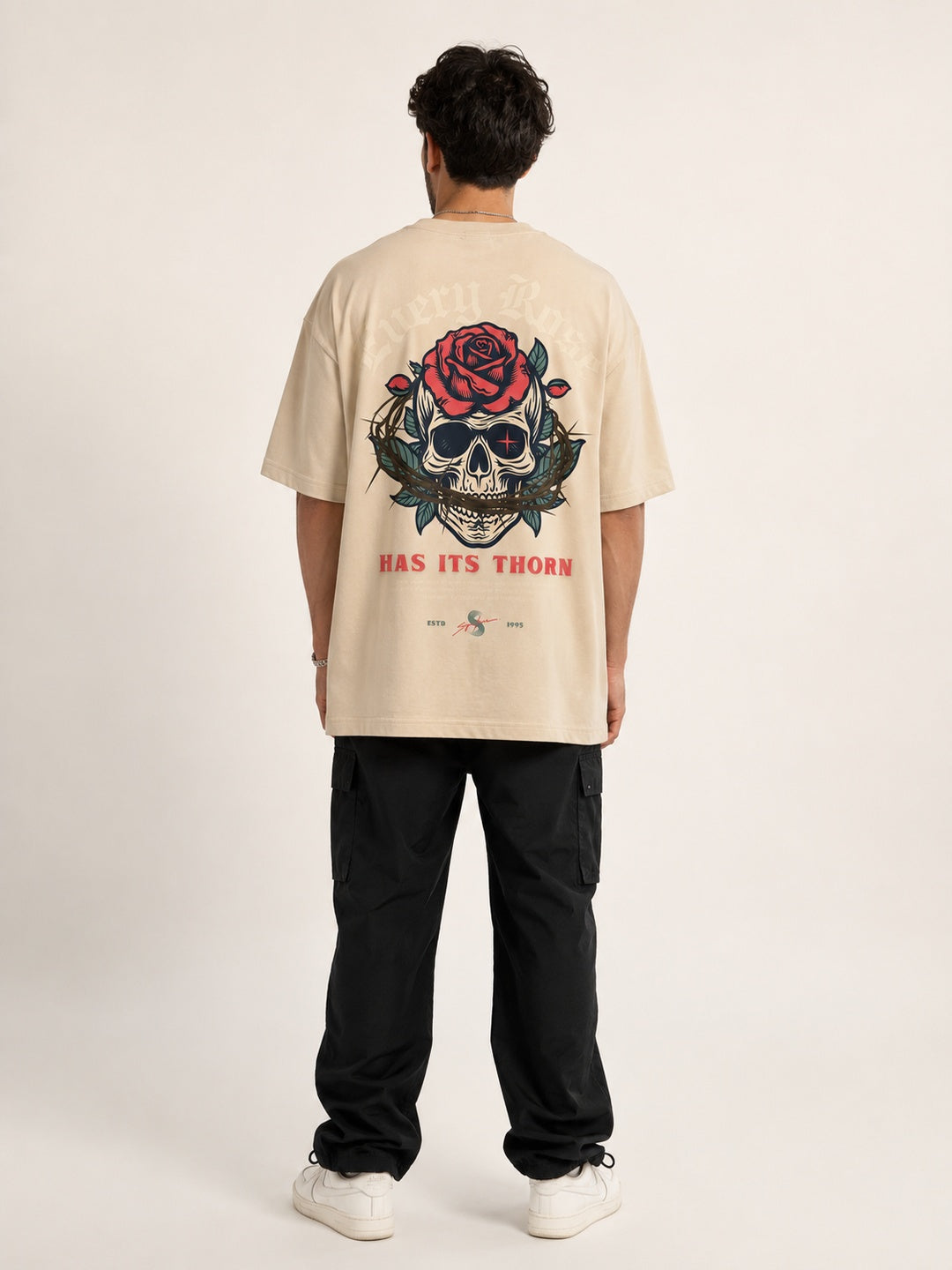 CARIBOUELK Every Rose Printed Oversized T-Shirt