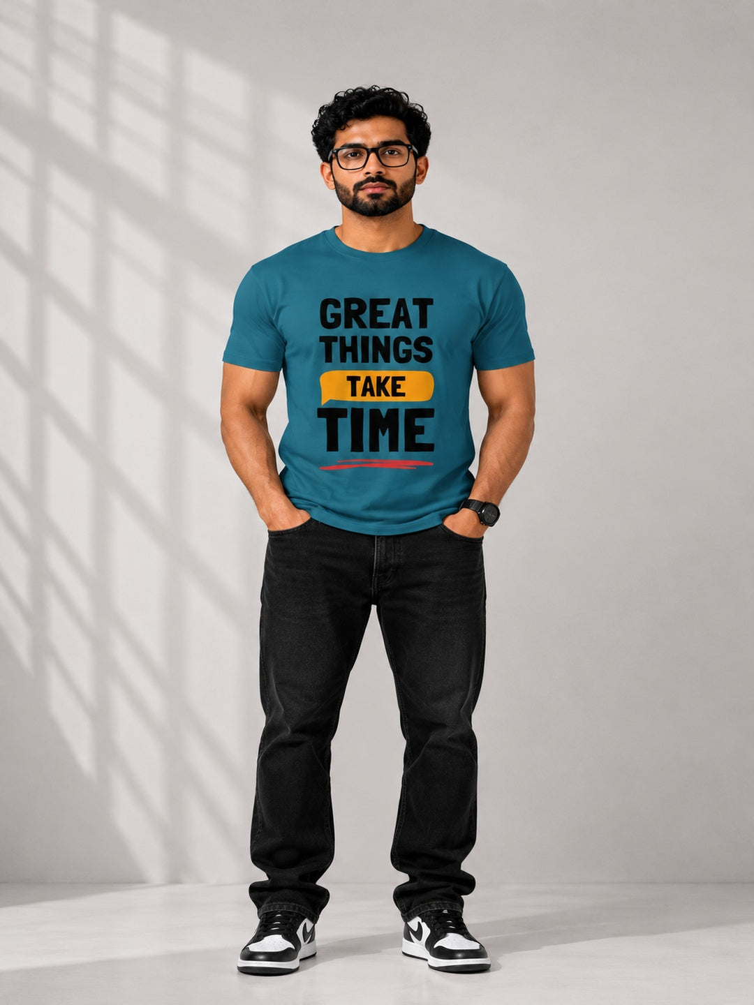 CARIBOUELK Men's Motivation Regular Fit T-Shirt
