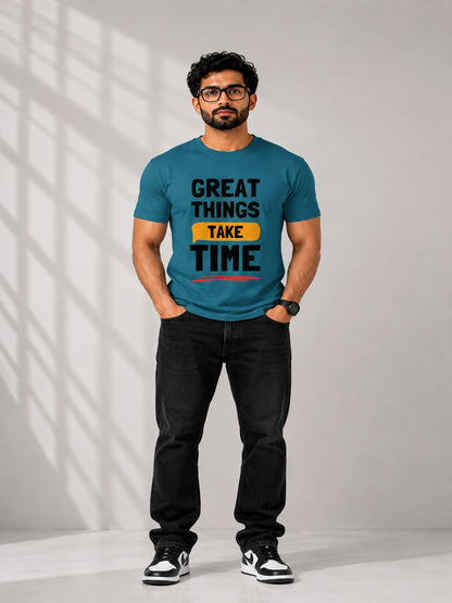 CARIBOUELK Men's Motivation Regular Fit T-Shirt