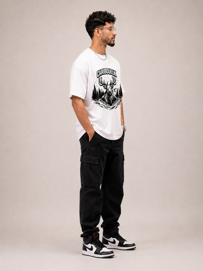 CARIBOUELK Men's Regular Fit Graphic Printed T-Shirt