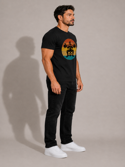 CARIBOUELK Men's Regular Fit Gym Wear Cotton T-Shirt