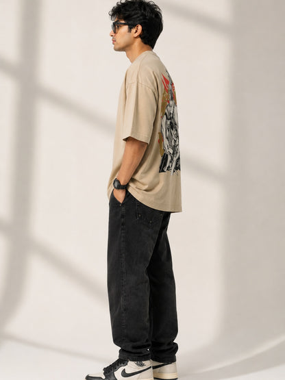 CARIBOUELK Anime Printed Oversized T-Shirt