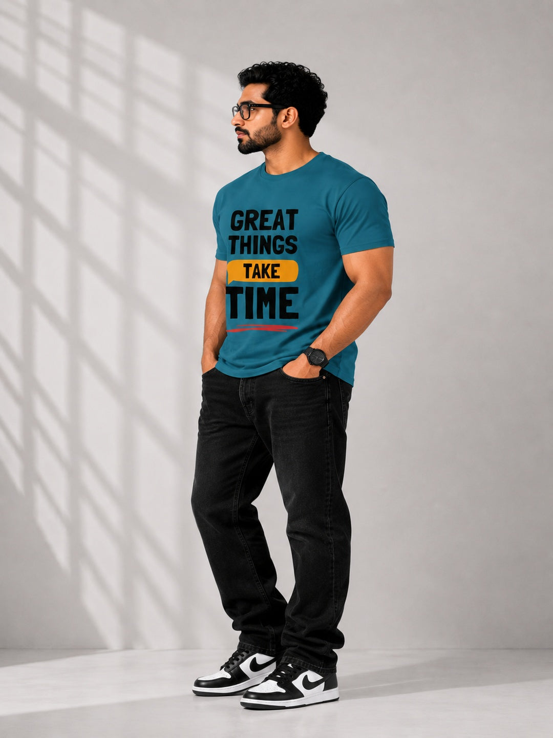 CARIBOUELK Men's Motivation Regular Fit T-Shirt