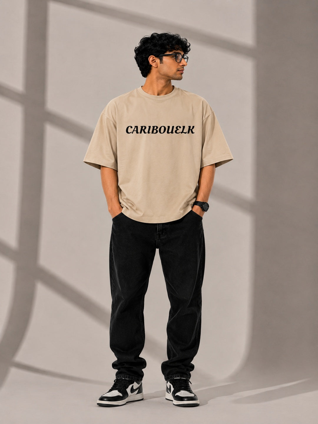 CARIBOUELK Graphic Printed Oversized T-Shirt