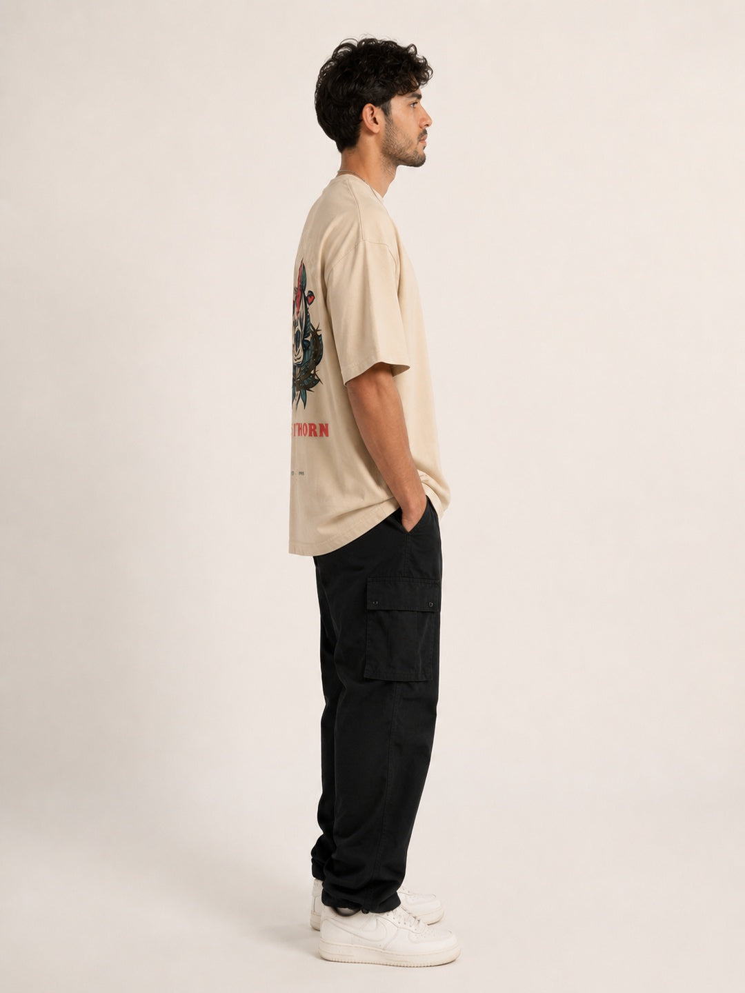 CARIBOUELK Every Rose Printed Oversized T-Shirt
