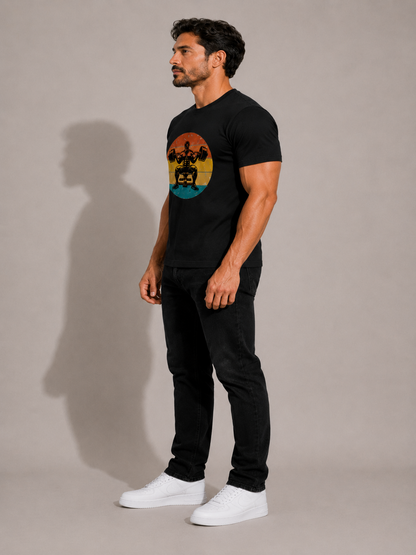 CARIBOUELK Men's Regular Fit Gym Wear Cotton T-Shirt