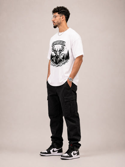 CARIBOUELK Men's Regular Fit Graphic Printed T-Shirt
