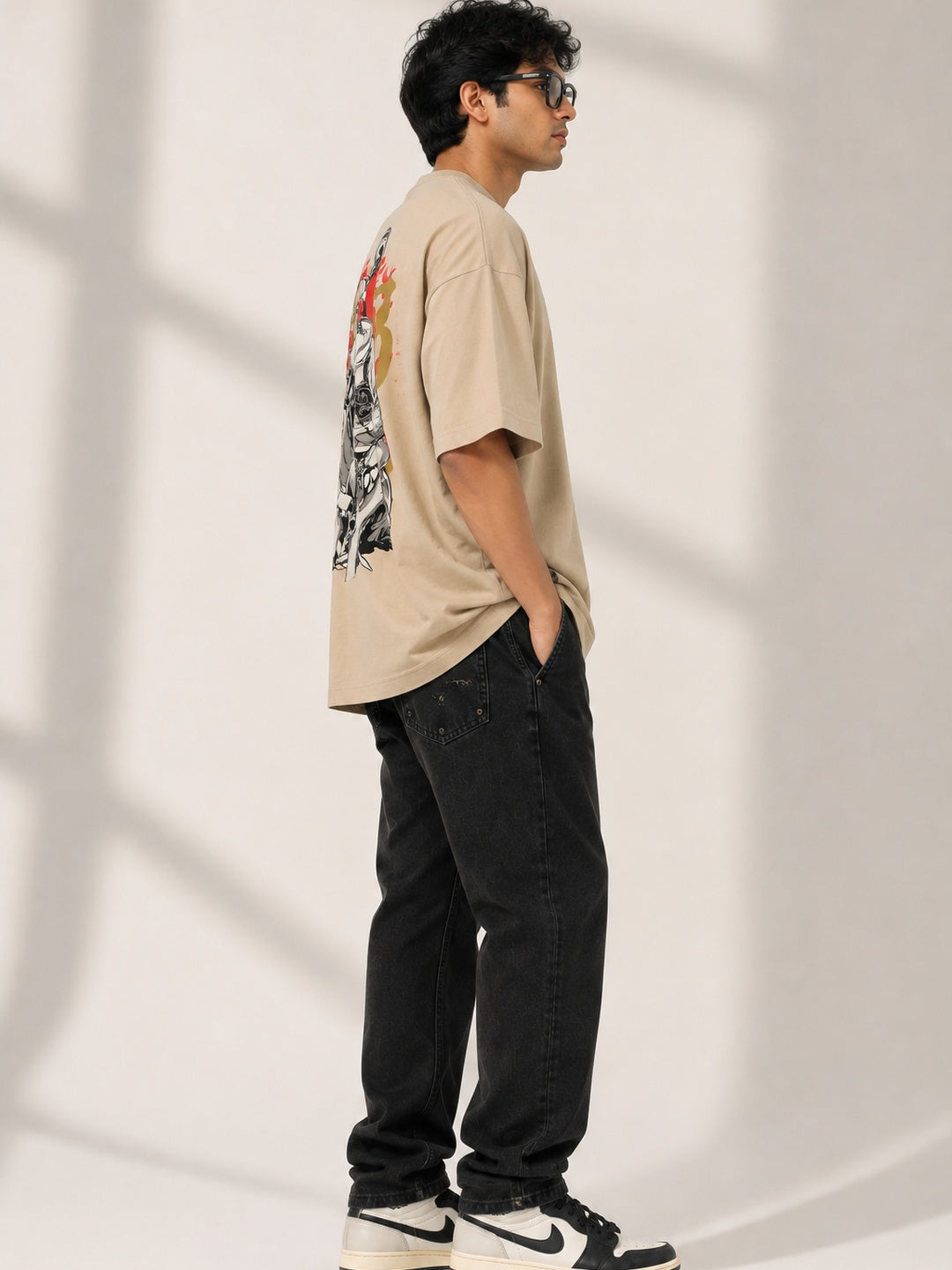 CARIBOUELK Anime Printed Oversized T-Shirt