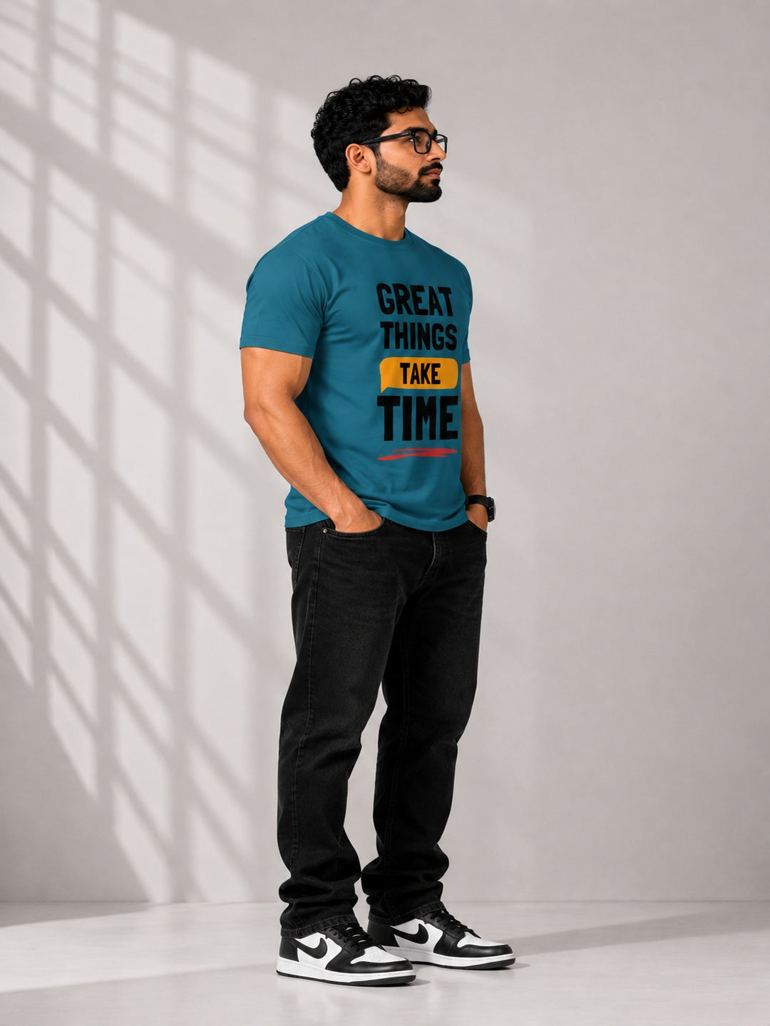 CARIBOUELK Men's Motivation Regular Fit T-Shirt
