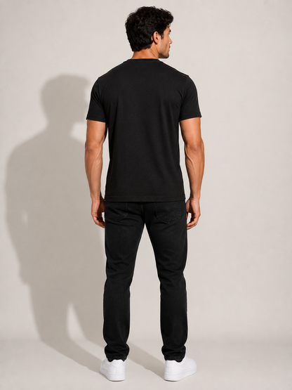 CARIBOUELK Men's Regular Fit Gym Printed T-Shirt