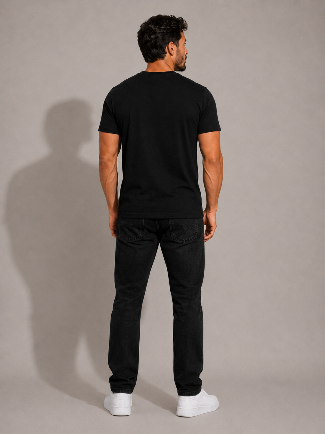 CARIBOUELK Men's Regular Fit Gym Wear Cotton T-Shirt