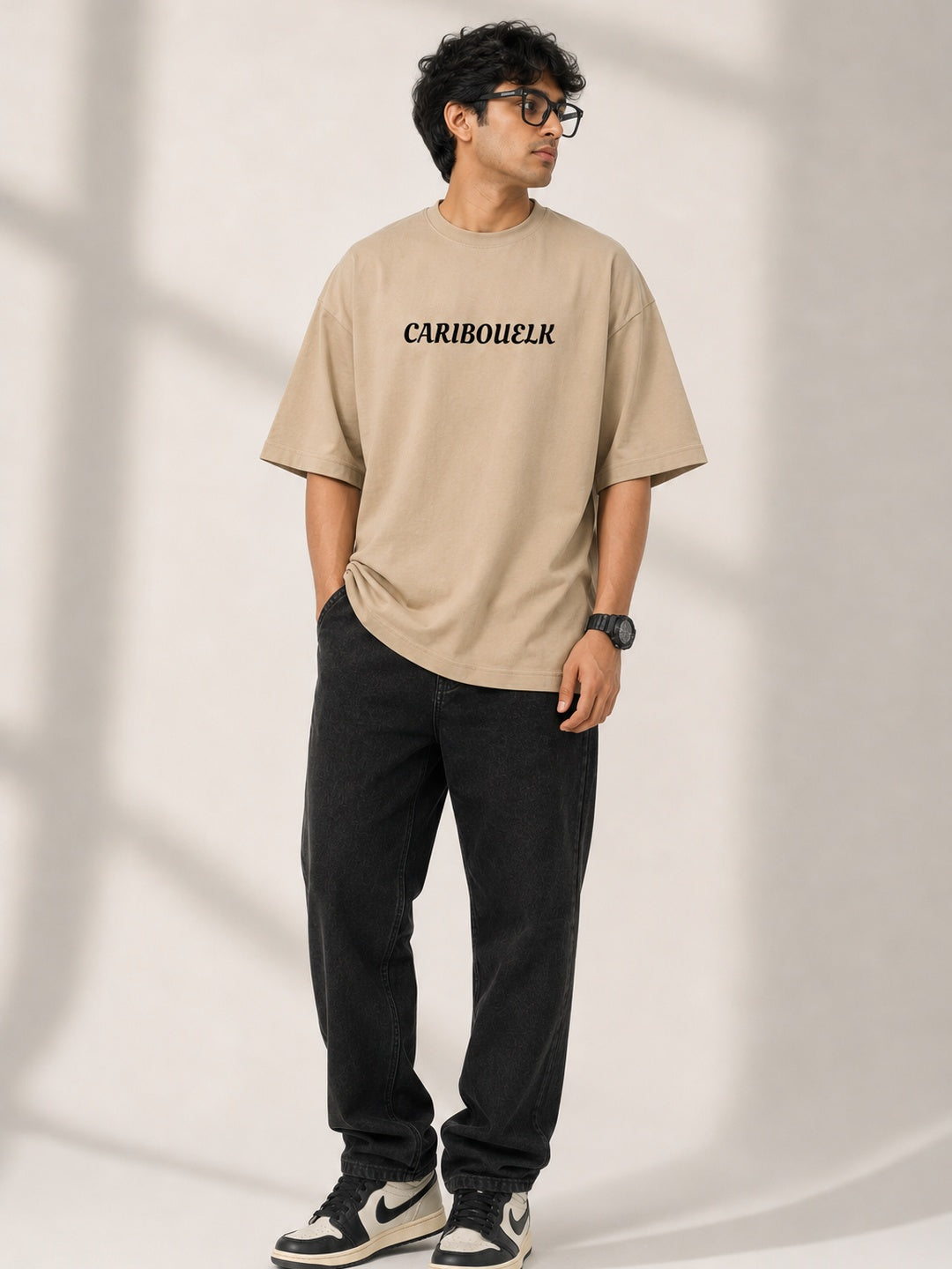 CARIBOUELK Anime Printed Oversized T-Shirt