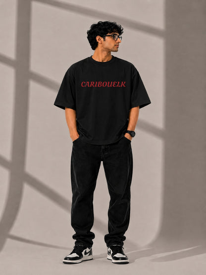 CARIBOUELK Graphic Printed Oversized T-Shirt