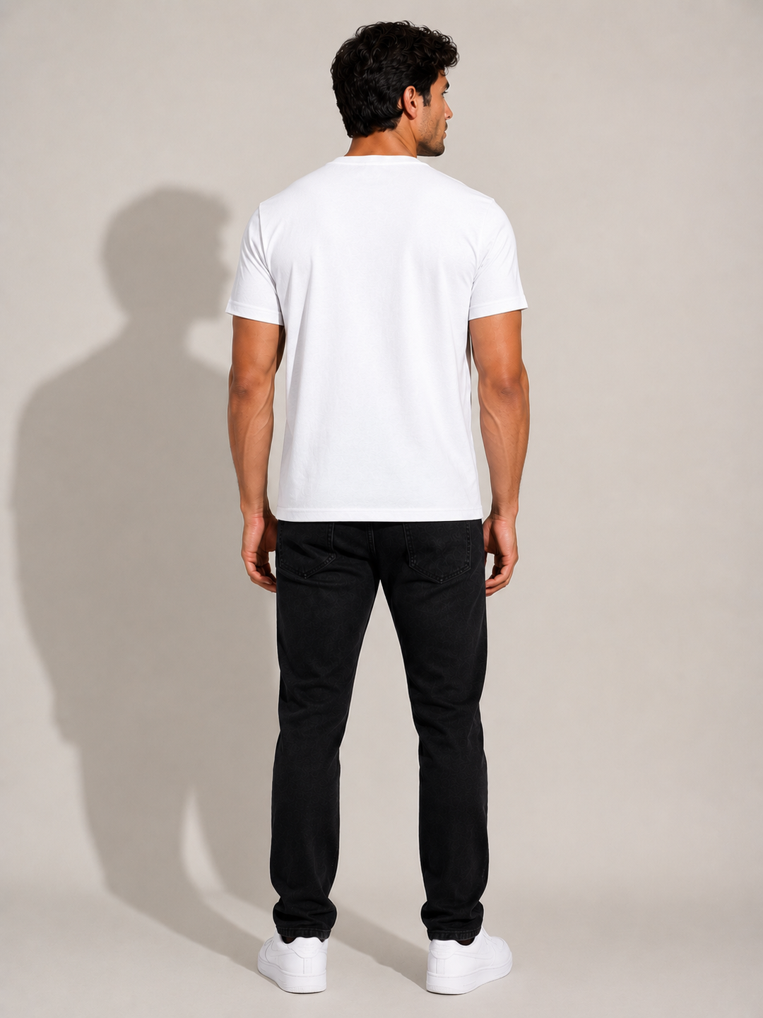 CARIBOUELK Men's Regular Fit Gym Printed T-Shirt
