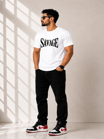 CARIBOUELK Men's Regular Fit Cotton T-Shirt