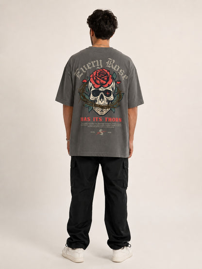 CARIBOUELK Every Rose Printed Oversized T-Shirt